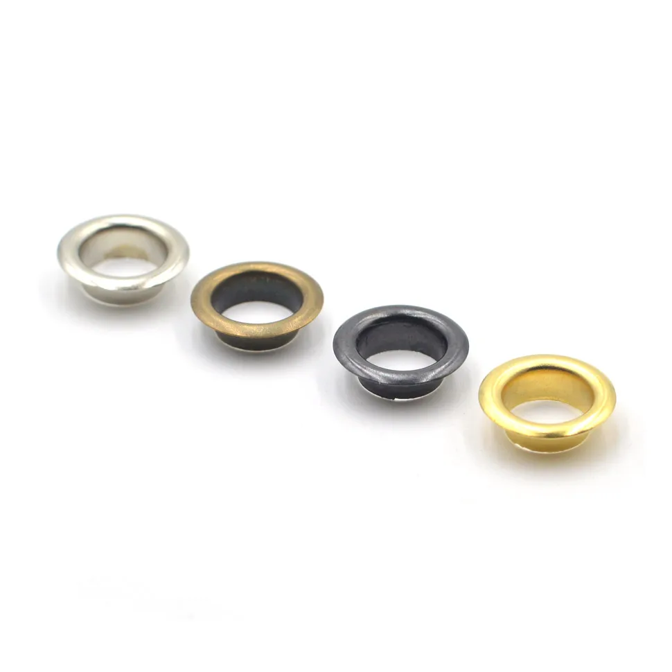 100sets 8mm Brass Material Grommet Eyelet With Washer Fit Leather Craft Shoes Belt Cap Bag DIY Decor Accessories Wholesale