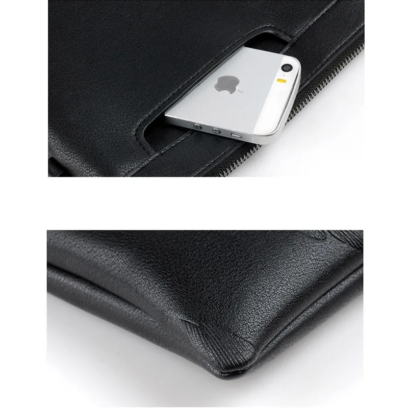 Men\'s Handbag High Quality PU Male Clutch Bag Large Capacity Men Hand Wallet Cell Phone Pocket Satchel for Men Purse