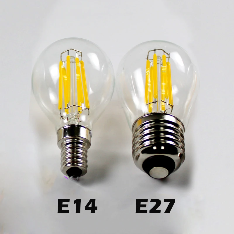 Żarówka LED Bombillas E27 Edison szklana lampa G45 żarówka ledowa E14 4W 8W 12W antyczna Retro Vintage żarówka Led 220V