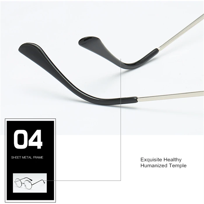 Runde Myopie-Brille für Damen und Herren, Retro-Metallbrille mit klaren Gläsern, kurzsichtige Brille, schwarz, silberfarben, goldfarbene Rahmen, -1,0, -1,5, -2,0 bis -4,0 – Detail 19