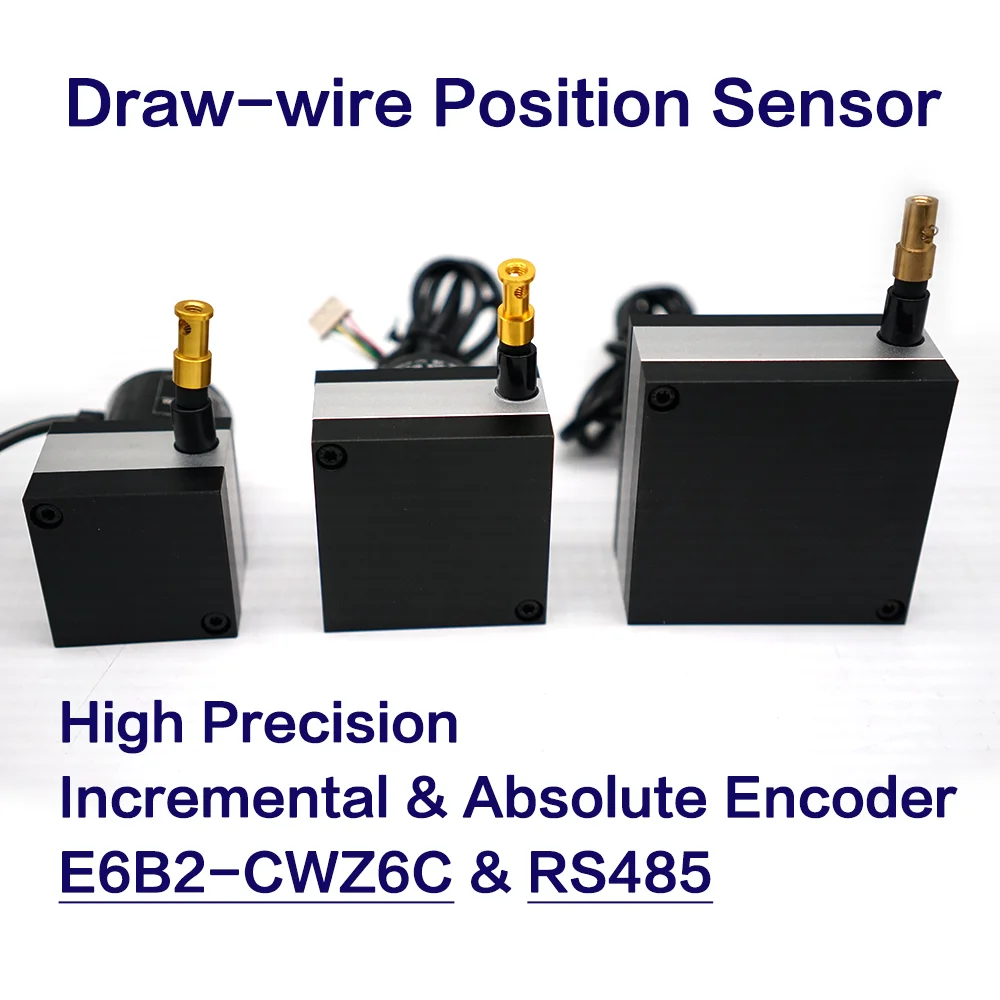 1000mm to 5000mm Range DrawWire Displacement Sensor Linear Rope E6B2 Encoder Tracking Range Linear Position String Potentiometer