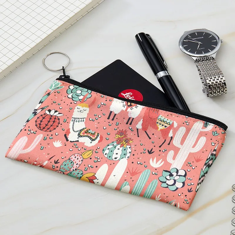 Cute Coin Purses Small Fresh Casual Coin Wallet Lady Fashion Flower Animal Pattern Cartoon Earphone Coin Key Money Storage Bag