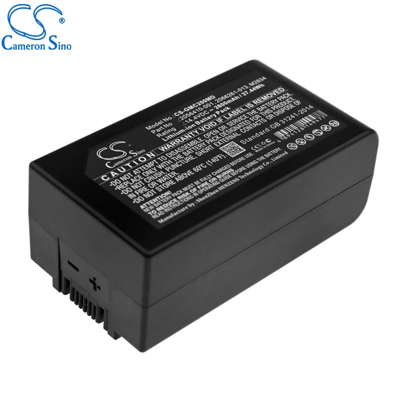 CameronSino Battery for GE MAC 2000 EKG fits GE 2056410-001 M2834 2066261-013 Medical Replacement battery 2600mAh/37.44Wh 14.40V