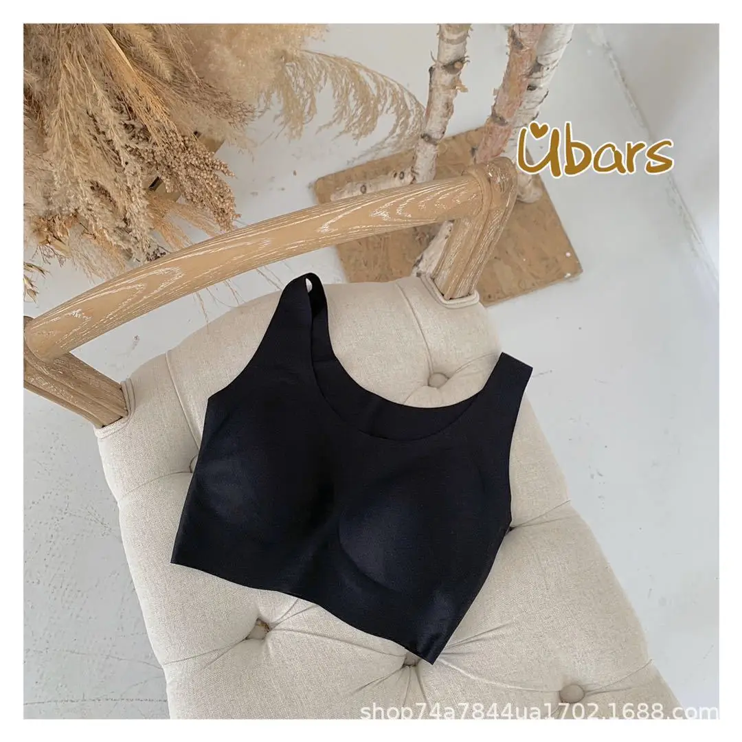 Women's Cotton Bra Sexy Solid Color Underwear Fashion Push Up Comfortable Brassiere Female Sports Yoga Rimless Bra Sexy Lingerie image 5