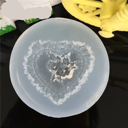 Moule en silicone liquide pour bijoux en résine UV, coeur, fleurs, breloques en résine, moules pour pendentifs, bricolage, décorer de manière intercalée, bijoux exécutifs, 1PC