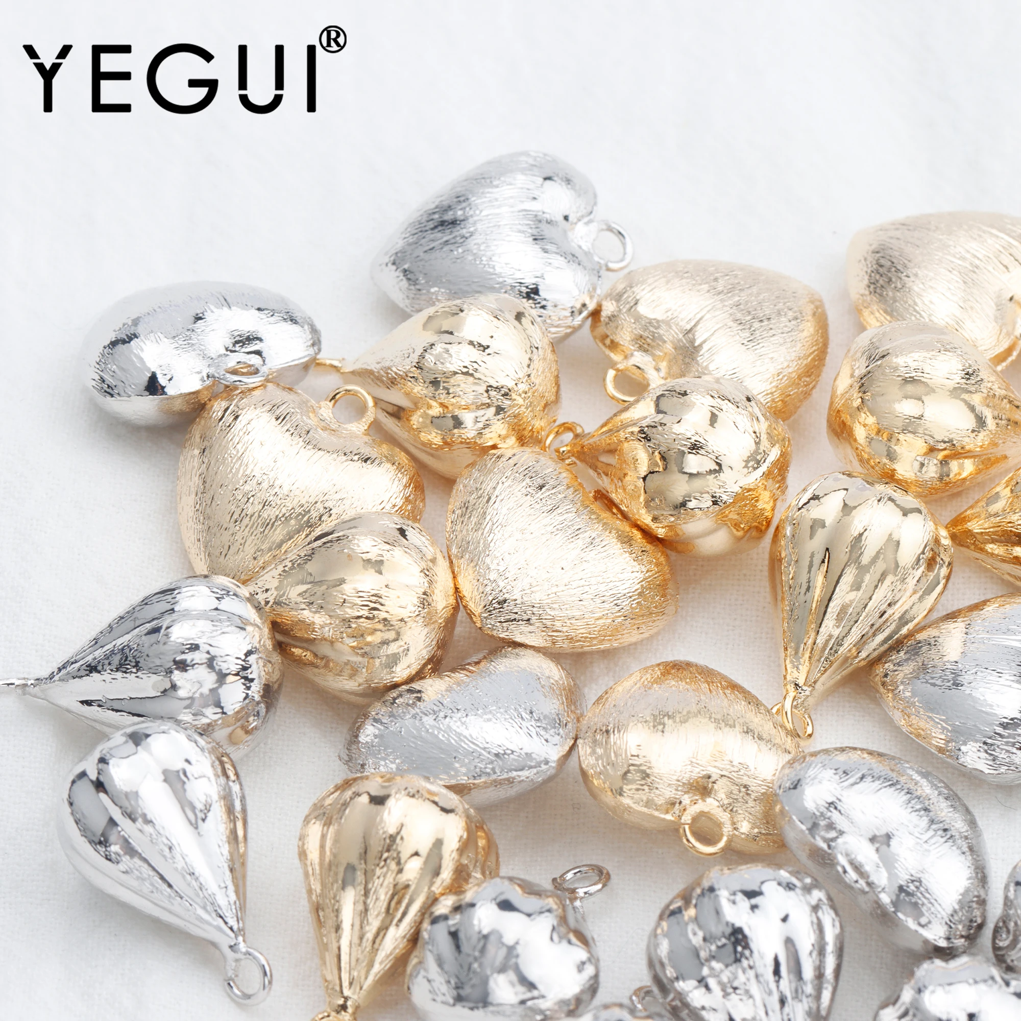 

YEGUI M757,jewelry accessories,18k gold plated,0.3 microns,pendant,heart shape,handmade,jewelry making,diy earrings,10pcs/lot