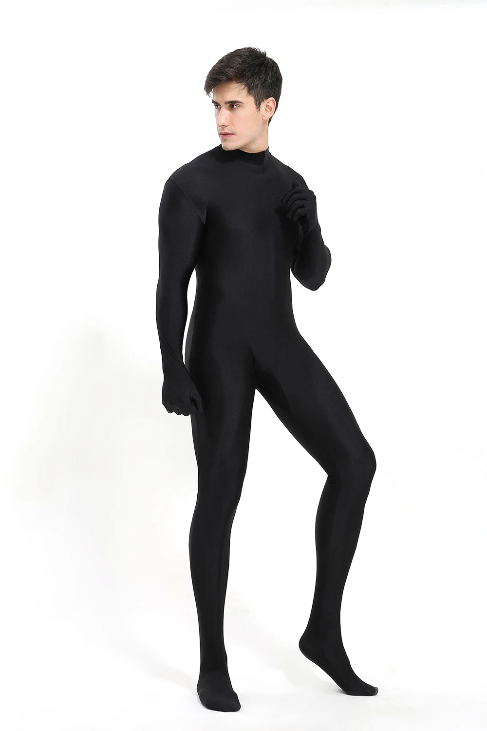 SPEERISE czarny Spandex Zentai pełne Body obcisły kombinezon Unisex Zentai garnitur Body kostium dla kobiet Unitard dancewear