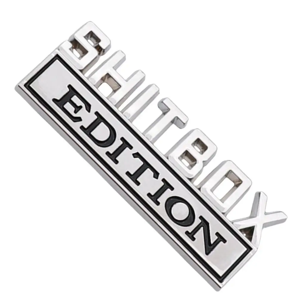 1x3D Car Shitbox Edition Badge Strong Adhesive Shitbox Stickers Universal Vehicle Sticker Decal Car Tail Side Emblem Accessor