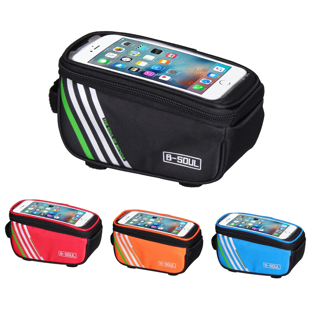 Bicycle Bag Cycling Accessories Waterproof Touch Screen MTB Frame Front Tube Storage Mountain Road Bike Bag for 5.0 inch Phone