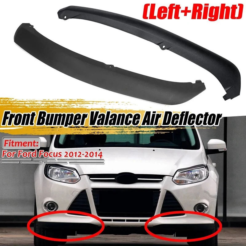 2Pcs Front Bumper Lip Spoiler Air Chin Splitter Lower Valance Panel for Ford Focus 2012-2014 FO1095244C CP9Z17626B