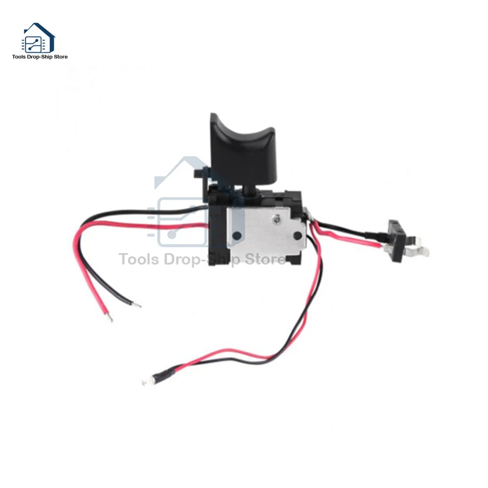 Contrôleur de vitesse de perceuse sans fil 7.2 V - 24 V, interrupteur de perceuse, batterie au lithium, commande de vitesse de perceuse sans fil, interrupteur à gâchette avec petite lumière