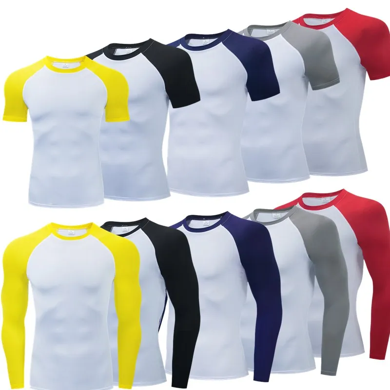 Men Compression T-shirt Women Sporting Skinny Tee Shirt Male Gyms Running T shirt Fitness Sports man Jogging Tops t-shirts