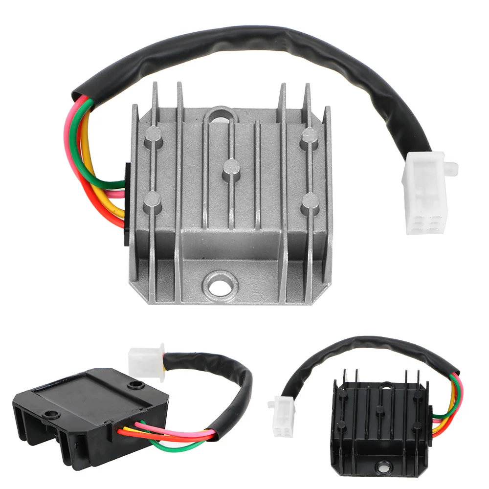 Universal 4 Wires 4 Pins 12V Motorcycle Voltage Stabilizer Regulator Current Rectifier Accessories For 150-250CC ATV Scooter UTV