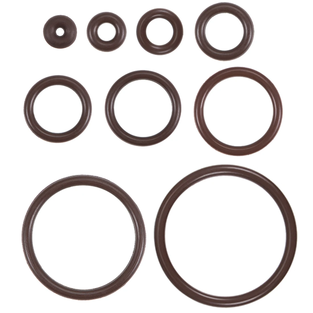 

Uxcell 20pcs Fluorine Rubber O-Rings OD ID 1.5mm Width FKM Seal Gasket Brown Resistance to Mineral Oils and Greases etc.