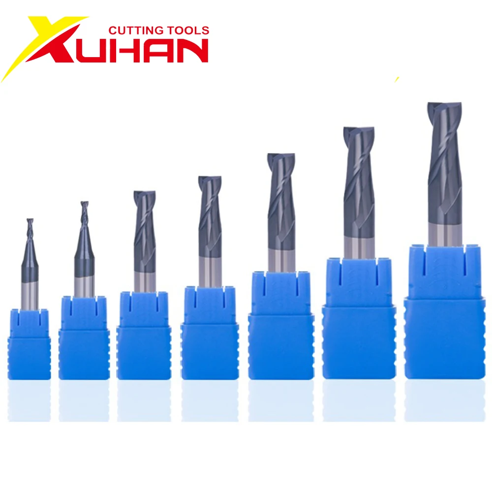 HRC50  2 Flute End mills Cutting 1 2 3 4 5 6 8 10  Alloy Carbide Milling Tungsten Steel Milling Cutter EndMill CNC cutting tools