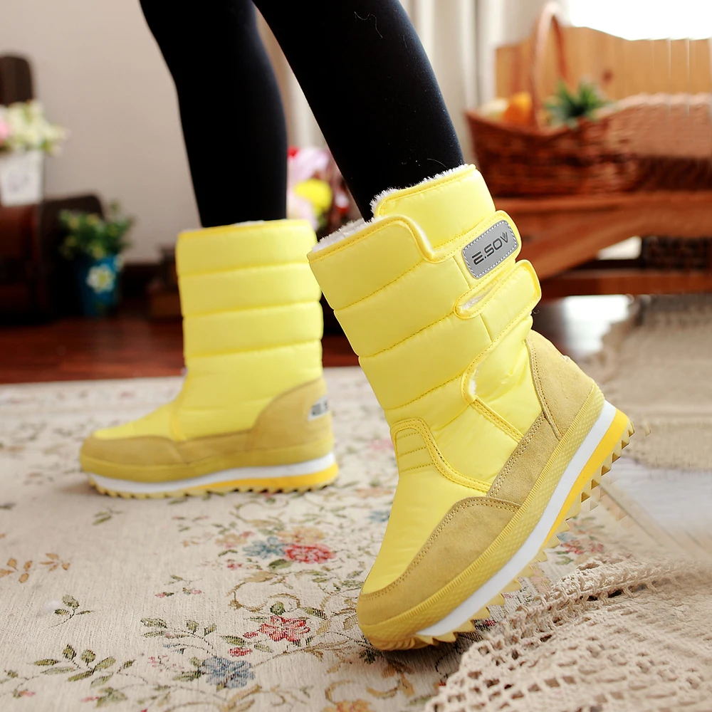 Winter new couple cotton shoes cotton boots non-slip waterproof snow boots women's short boots mid-tube snow shoes