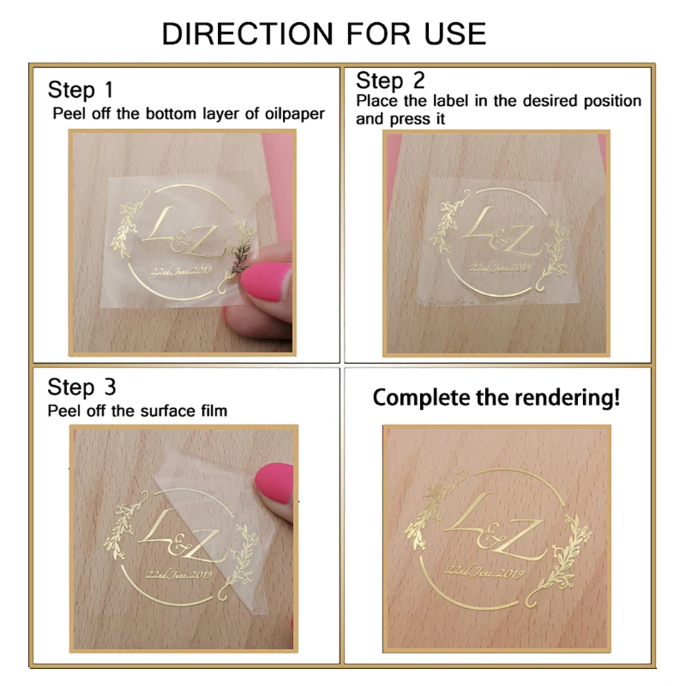 Custom 3D Gold Transfer Sticker Silver Metal Logo DTF Print Perfume Bottle Label Shine Embossed Brand Decal Self-adhesive Relief