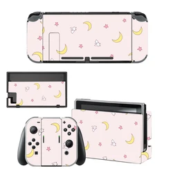 Anime Moon Vinyl Screen Skin Protector Stickers for Nintendo Switch NS Console + Controller + Stand Holder Dock Skins