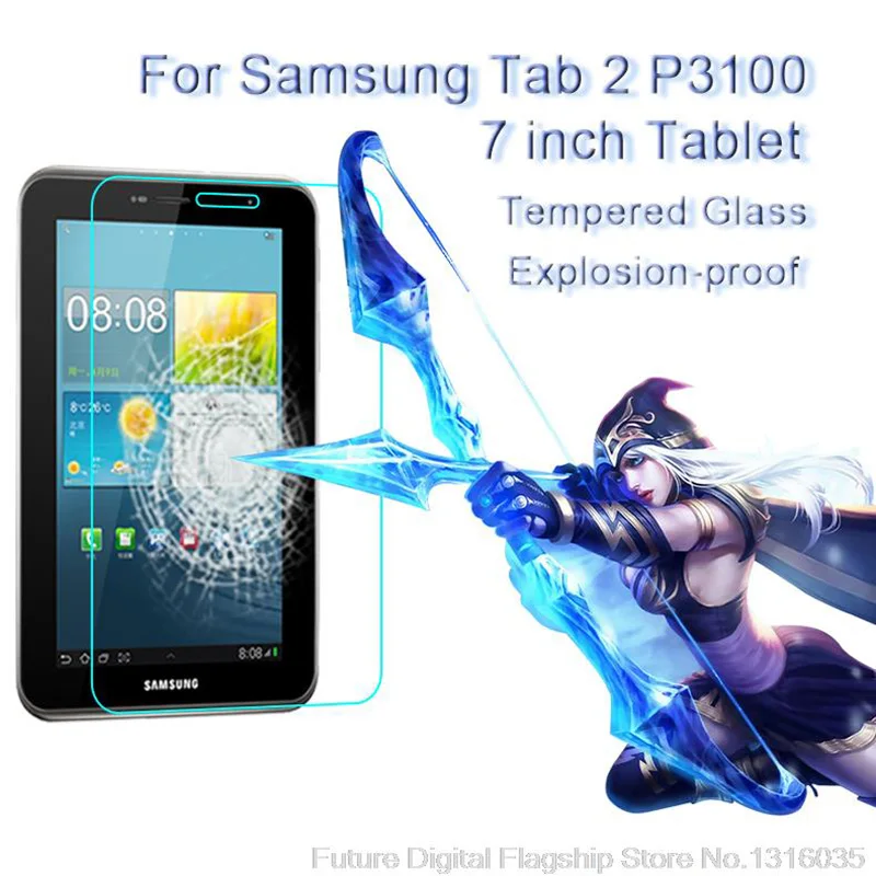 

2PCS Tempered Glass for Samsung Galaxy Tab 2 7.0 P3100 P3110 p3108 Tablet Screen Protector Scratch-Proof Protective Glass Film