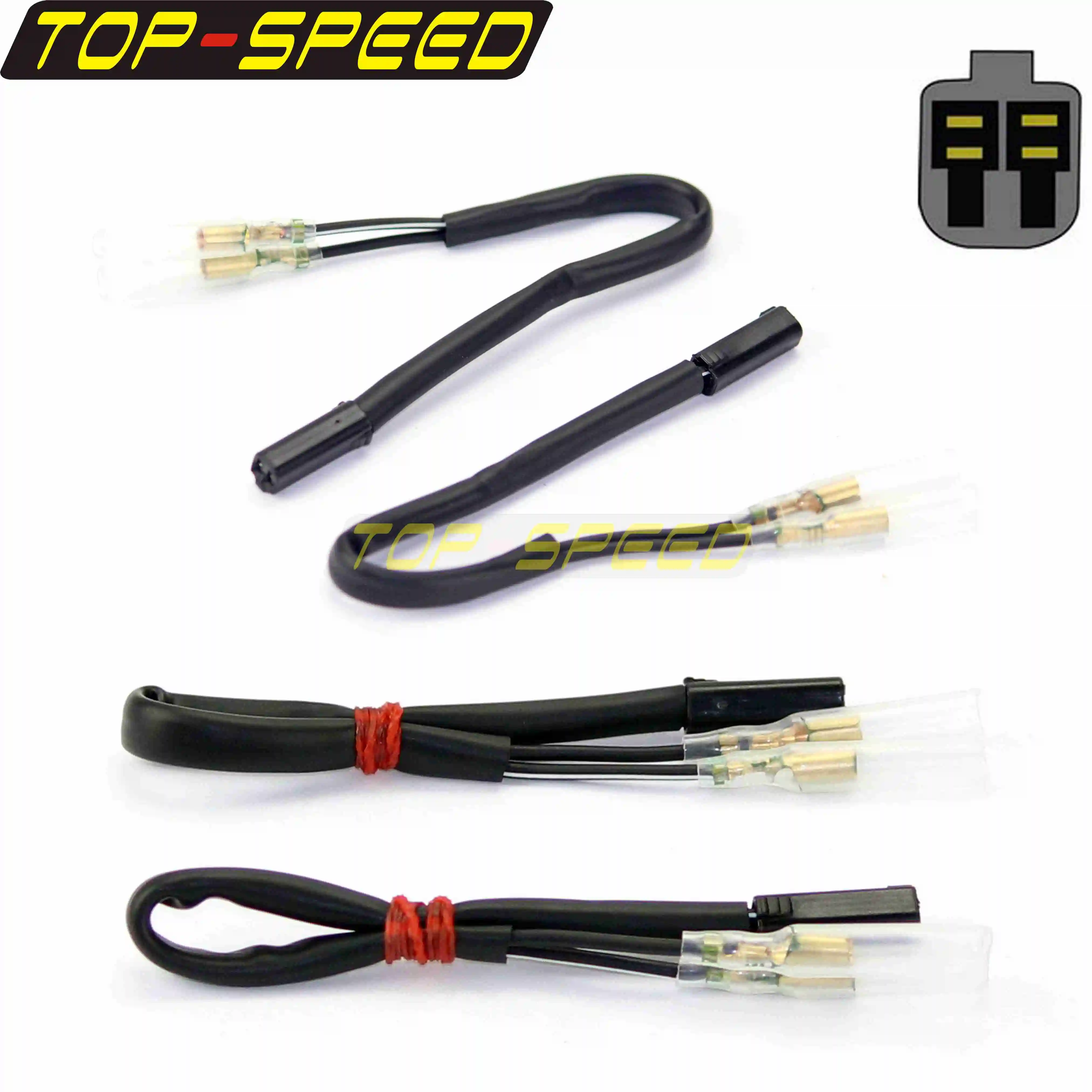 For Suzuki Front & Rear Turn Signal Wire Plug Adapters Indicator Leads Adaptor Lead Connector Cable Harness GSXR GSF SV DRZ TL