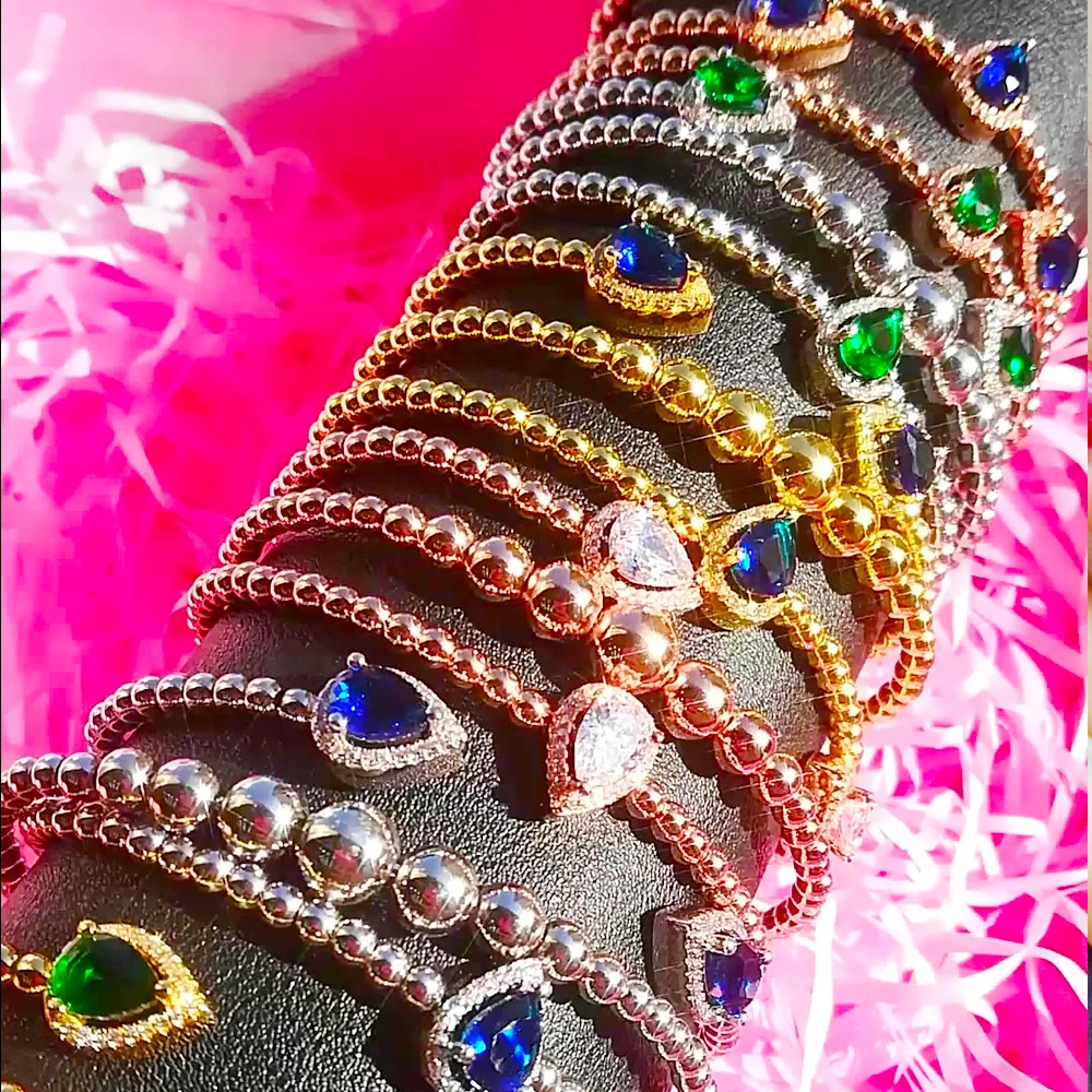 

missvikki European Trendy stackable mix match Multiple styles bracelets For Women Jewelry rotating beads High Quality Shiny CZ