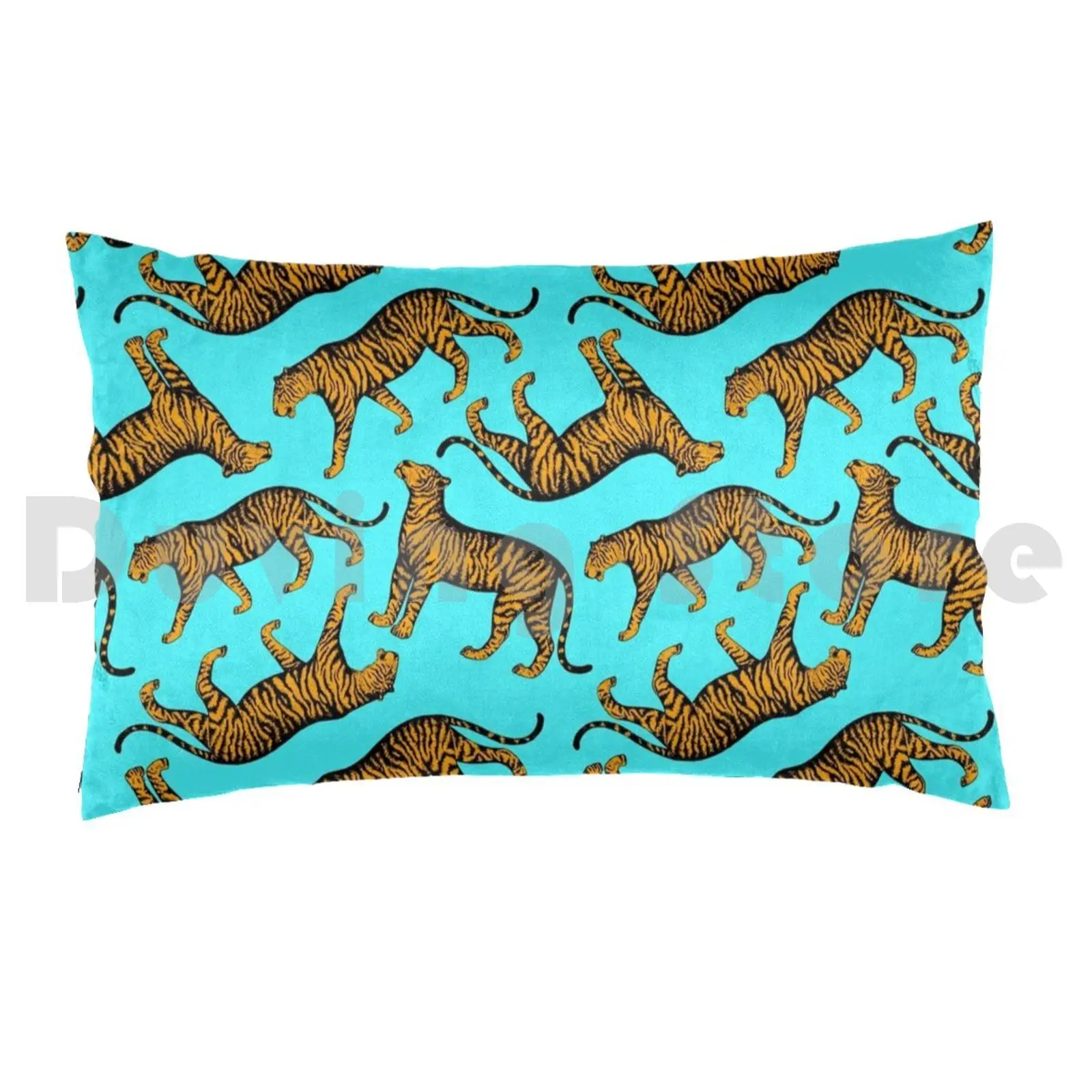 كيس وسادة النمور (القليب والقطيفة) مطبوع 50 × 75 نمر النمر Panthera Tigris Panther Panthera Feline #2