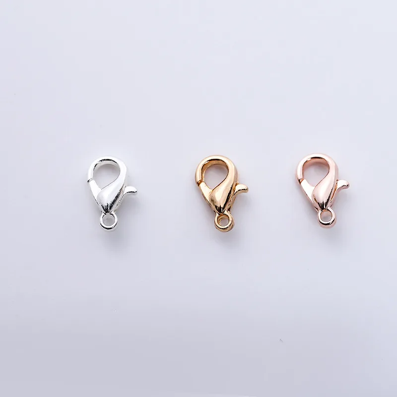 100Pcs The Latest Hot Metal Lobster Clasp of Diy Manual Accessories Color Rose Gold Plated Lobster Clasp