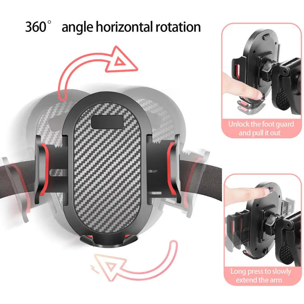 Soporte de teléfono móvil para cochecito, soporte Universal giratorio para bicicleta de 360 a 4,0 pulgadas, 7,2