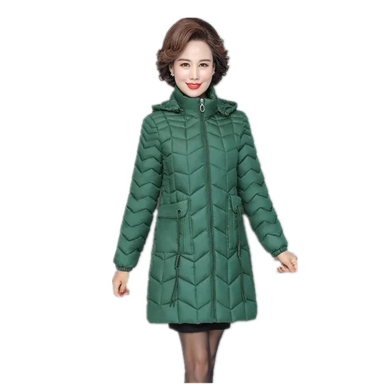 

Winter women long Parkas coat Fashion Slim thicken warm padded jackets coat Female solid long hooded outwear snow jacket