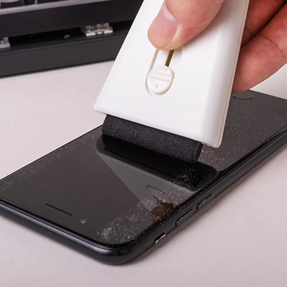 Moisture-proof Useful Ergonomic Design Laptop Cleaner Brush Sturdy Laptop Cleaner 2-In-1 for Smudges