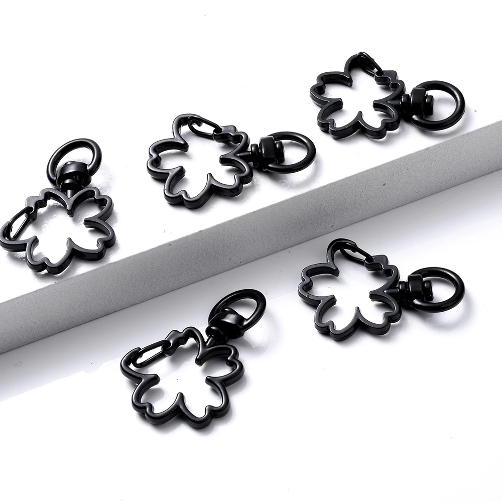 5 teile/los Blume Karabiner Haken Schlüsselanhänger Trigger Clips Schnallen für DIY Schmuck Machen Schlüssel Ketten Ring Zubehör 24*34mm – Detail 14