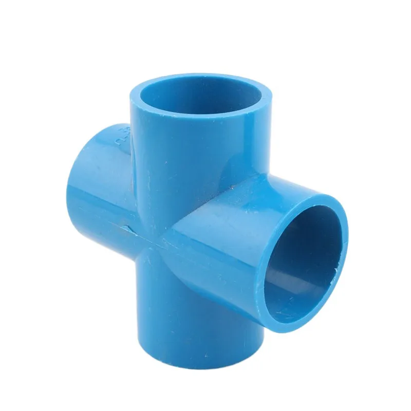 Blue 20/25/32mm PVC Pipe Fittings Straight Elbow Tee Cross Connector Water Pipe Adapter 3 4 5 6 Ways Joints