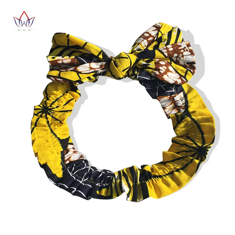 

BRW Exclutive Hand Made Cute Baby Headband Printing Wax Hair Bands Headband Ribbon Elasticity Hair Accessories Hairband WYA08