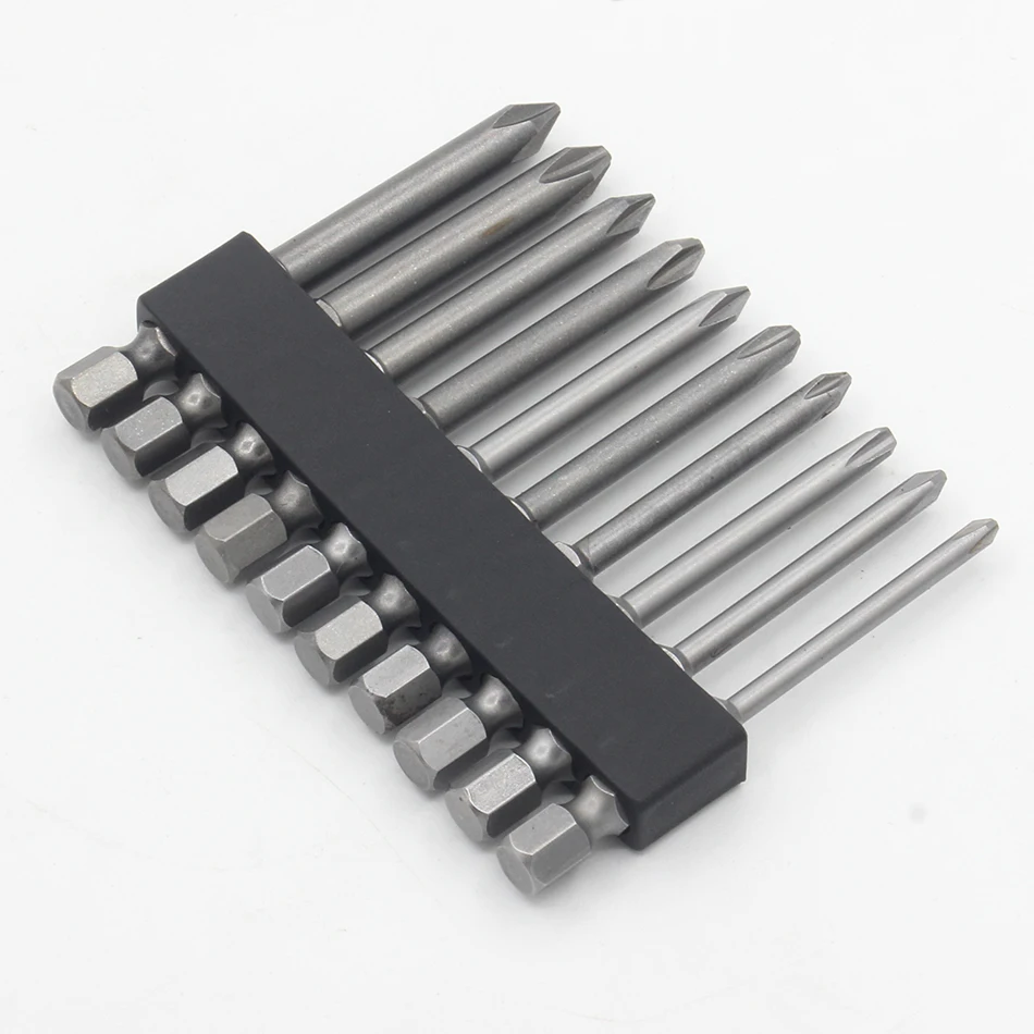 Hex Shank Magnetic Phillips Cross Screwdriver Bit Electric Screwdriver Head 65mm Length