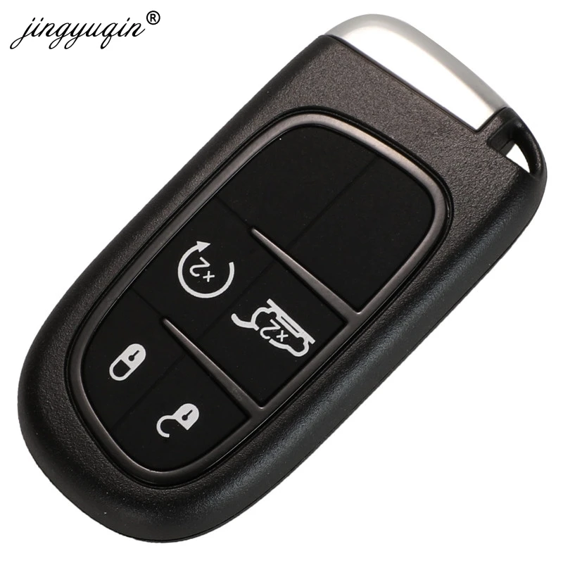 jingyuqin KeylessGo 433Mhz Hitag-AES 4A Chip 2/3/4/5 BTN Remote Smart Key for Jeep Cherokee Durango Chrysler GQ4-54T