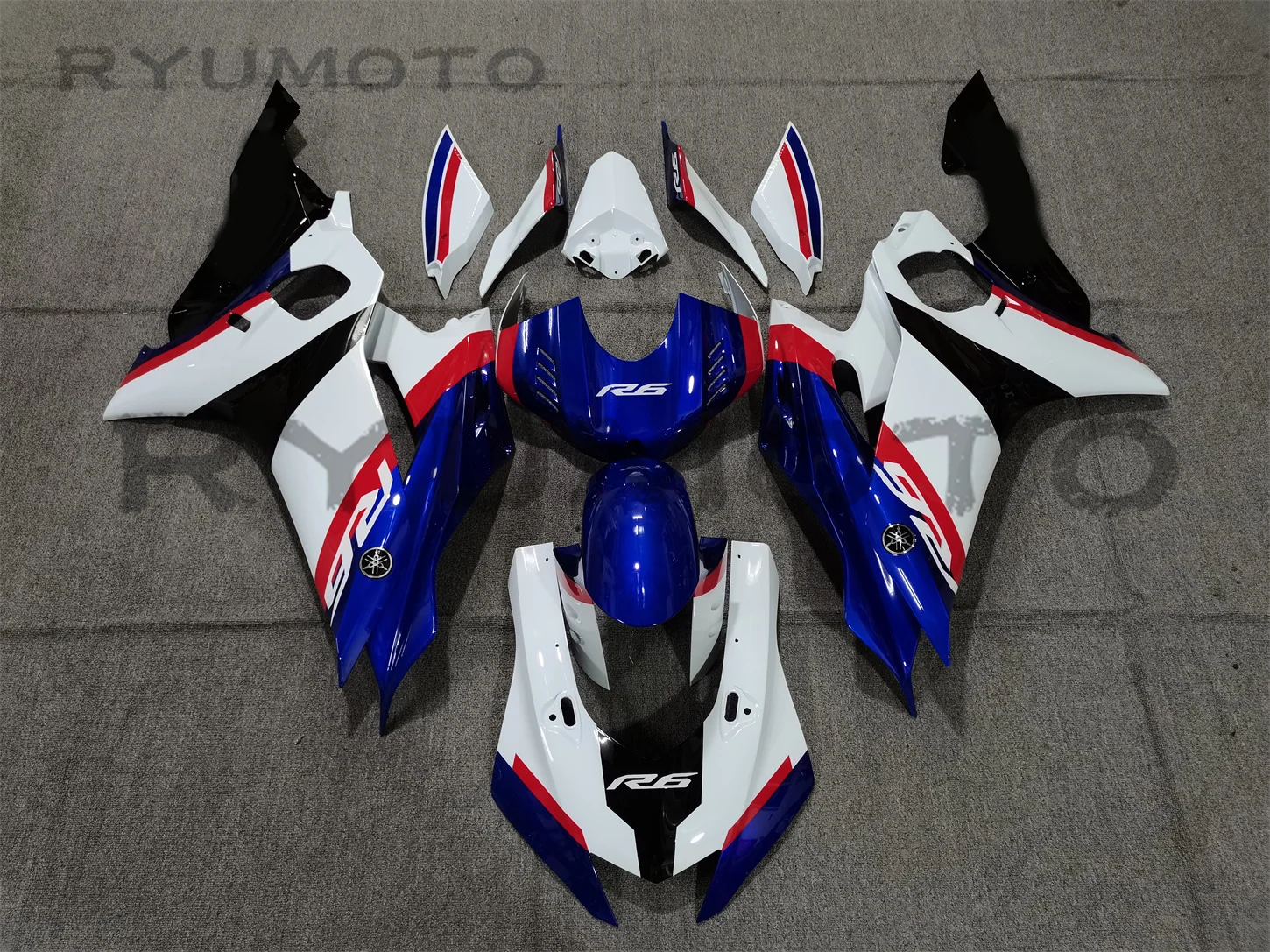 New ABS Motorcycle whole Fairings 100% Fitment kit for YAMAHA YZF-R6 R6 2017 2018 2019 2020 2021 17 18 19 20 21 bule white