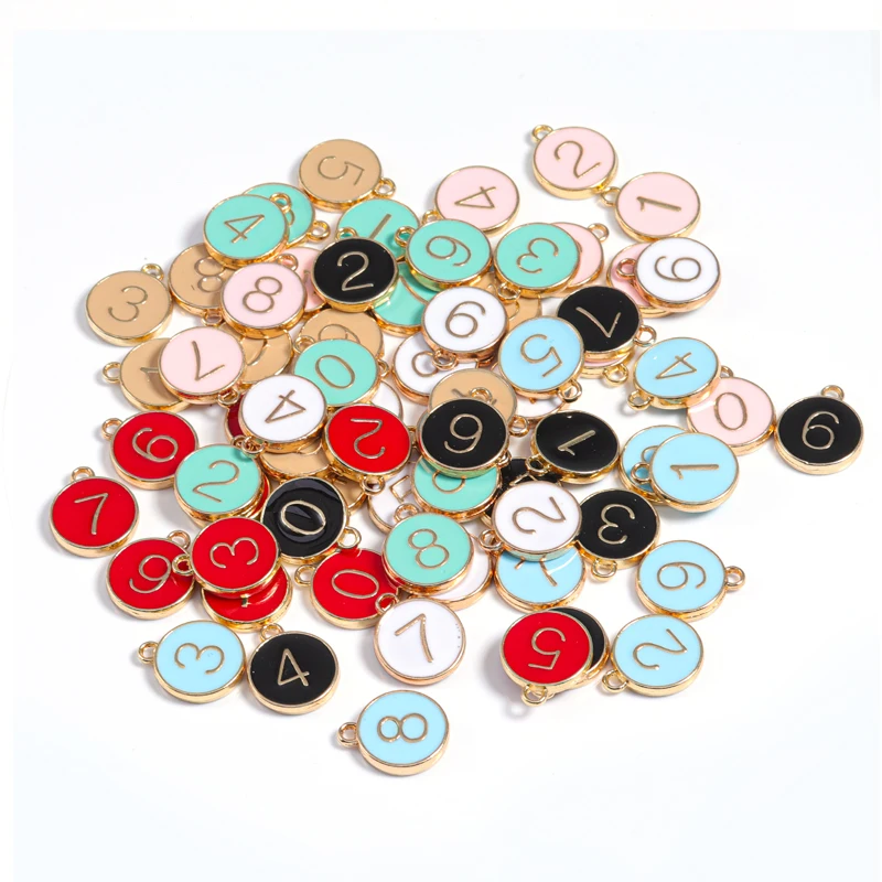 10pcs 12*14mm round pendant Disc alloy Tag Enamel Charms Handmade Pendants Jewelry Making Handmade Craft DIY Bracelet Wholesale