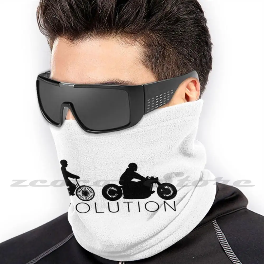 Biker Evolution - Bobber Maske Tuch Wiederverwendbaren Druck Filter Waschbar Moto Motorrad Motorradfahrer Motorrad Motocross Chopper