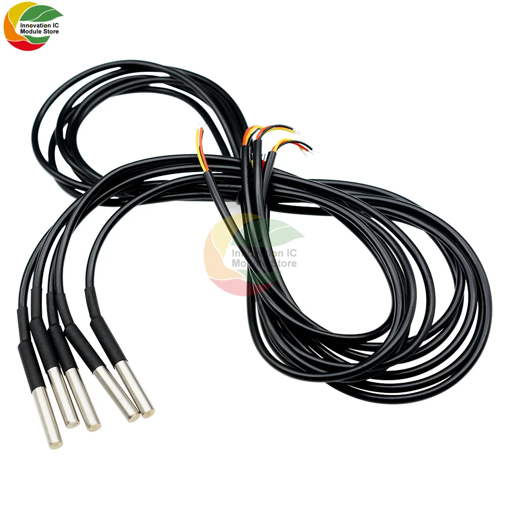 New 1 Piece Waterproof Digital Thermal Probe Temperature Sensor DS18B20 With Length 1M Cable