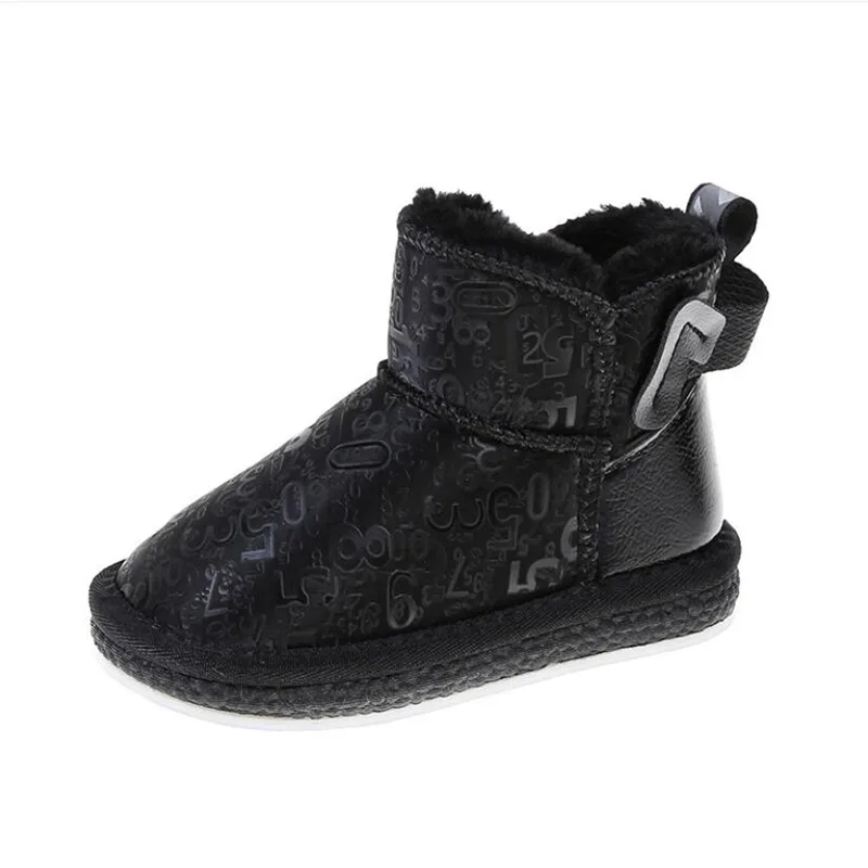 Brand High-quality Children Snow Boots Winter Warm Fur Cotton Boot Boys and Girls Waterproof Anti-Slip Kids Fashion Boots 2021