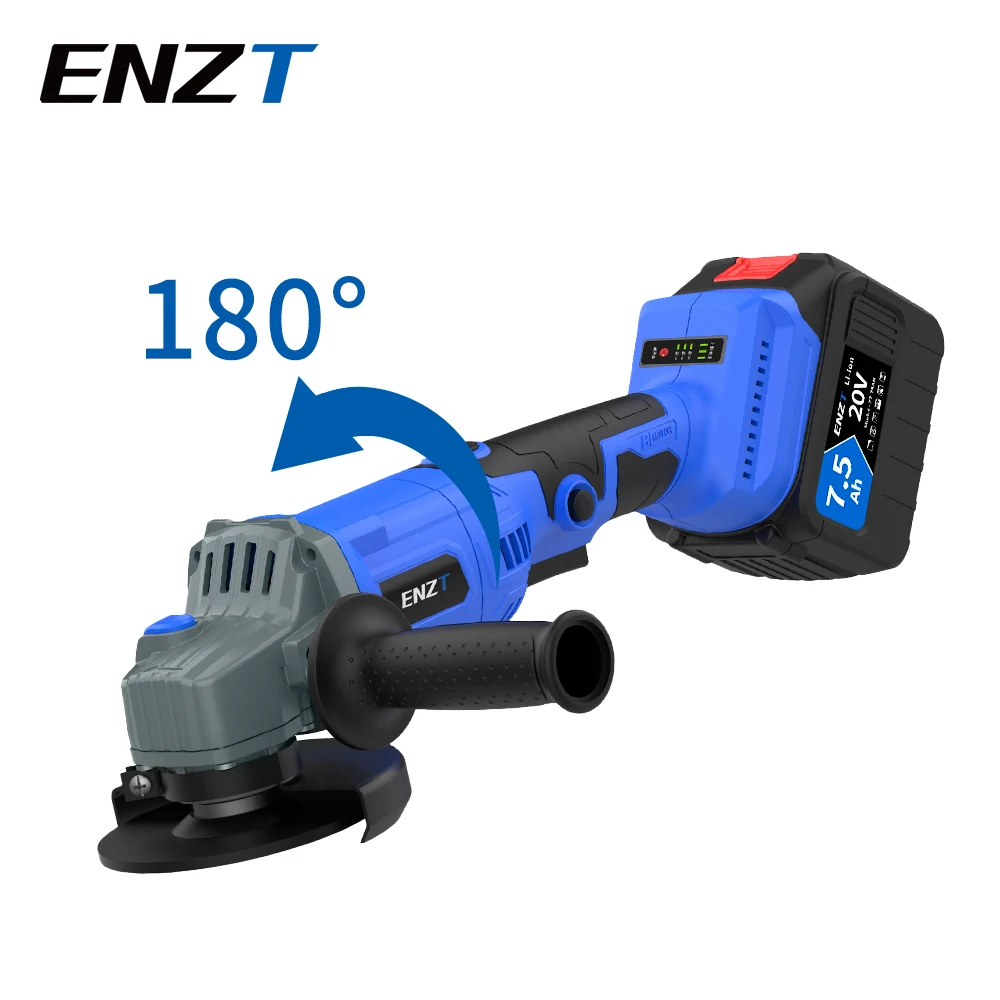 ENZT 100/125Mm Gerinda Sudut Tanpa Kabel Tanpa Sikat Alat Listrik DIY Bulgaria Mesin Penggiling Pemoles Listrik dengan Makita