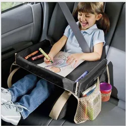 Bandeja de asiento de coche para niños, carrito de bebé, soporte de comida de juguete, escritorio impermeable, mesa portátil para niños, soporte para leer y escribir