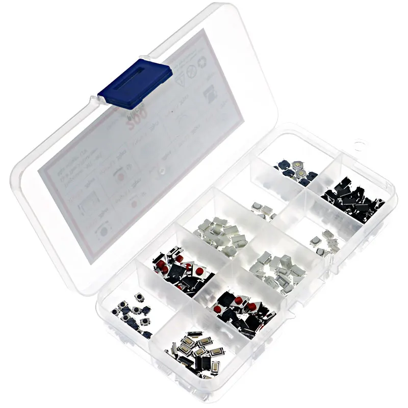 200pcs/Box Micro Switch 10 Types Remote Control Key SMD SMT Switch Microswitch For TV Audio Equipment