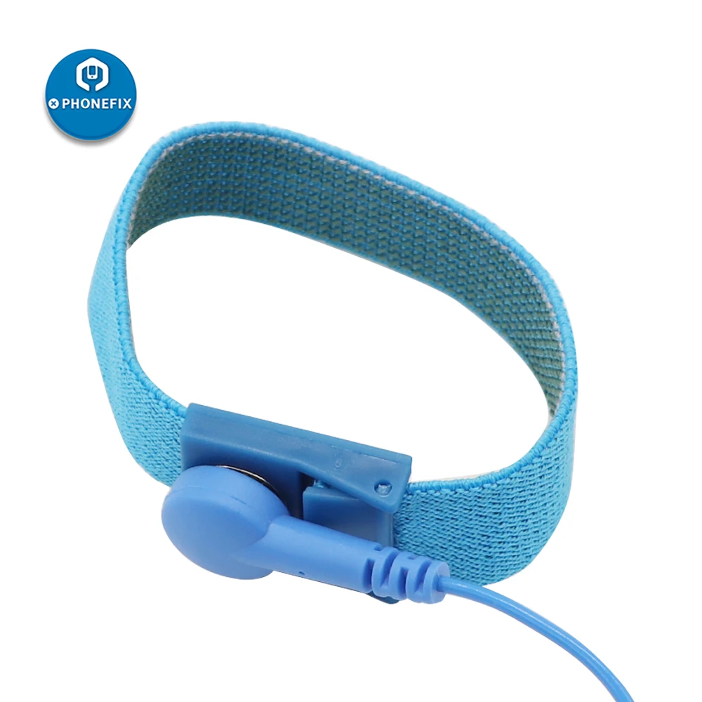 Anti Static ESD Cinturino Da Polso Scarico Cavi Fascia Elastica con Cordless Senza Fili Clip per L'elettronica di Riparazione Strumenti di Lavoro