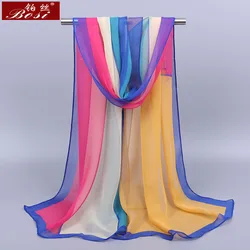 Écharpe d'été en mousseline de soie pour femme, châle de plage, fleur, hijab de luxe, 2020x50cm, nouvelle collection 160