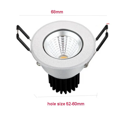 LED typu Downlight 3W Ultra jasny okrągły RGB aluminium AC220V ściemniania wpuszczone W dół Spot Ceil lampa domowa KTV Decor