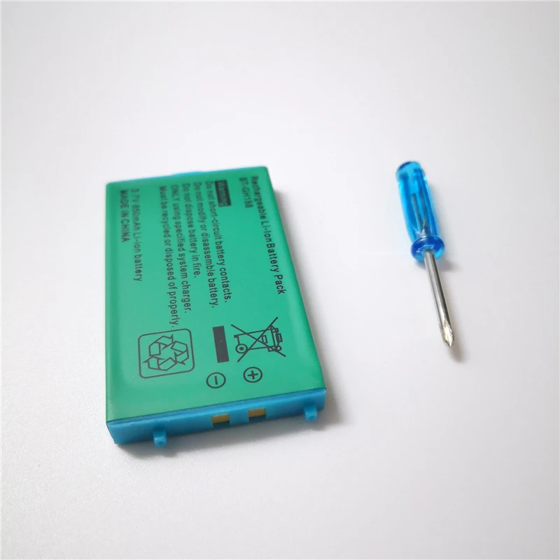 2pcs 3.7V 850mAh Rechargeable Li-ion Battery Pack For Nintendo GBA SP Gameboy Advance SP Replacement Batteries with Screwdriver