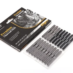 Set di matite da disegno a carbone compresso quadrato Premium Stick da 18 pezzi per artigianato da disegno fai-da-te, schizzi, ombreggiatura