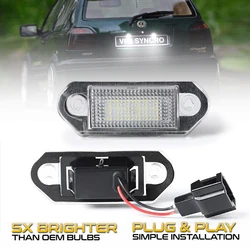 2Pcs LED Car License Number Plate Light Lamp Bulbs For VW Golf 3 Variant Vento A3 Jetta 3 Gol 2 3 Skoda Octavia I Combi
