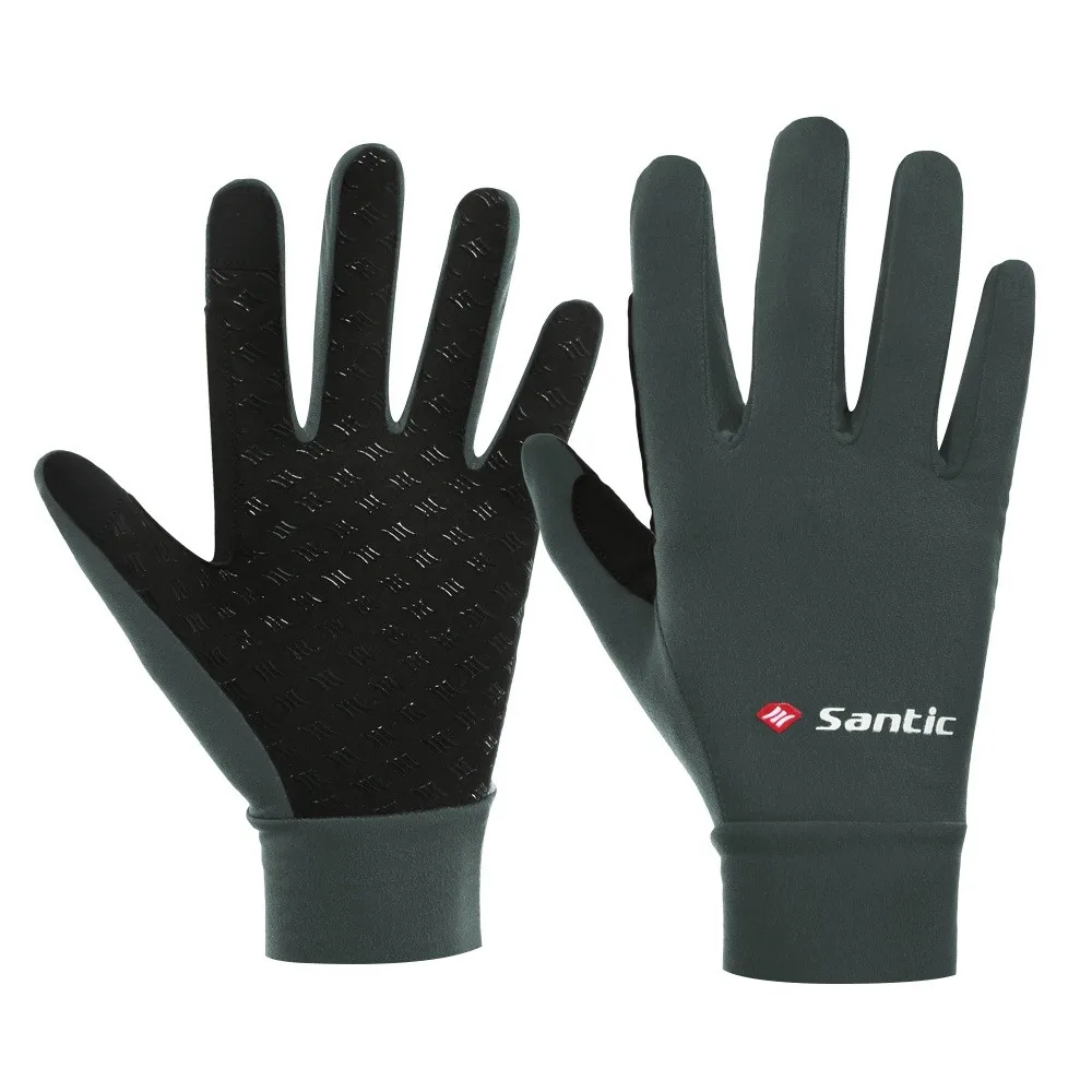 Santic Herren-Fahrradhandschuhe, MTB, Fahrrad, warm, plus Fleece, kältebeständig, Touchscreen, Rennrad, Vollfinger-Winterhandschuhe, asiatische Größe